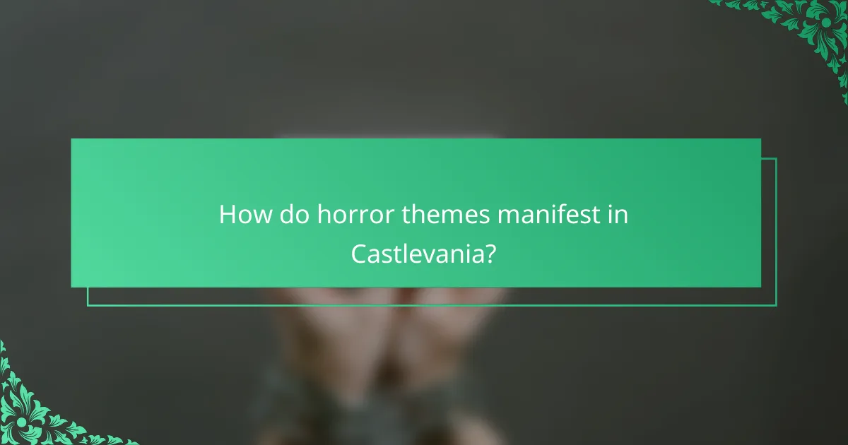 How do horror themes manifest in Castlevania?