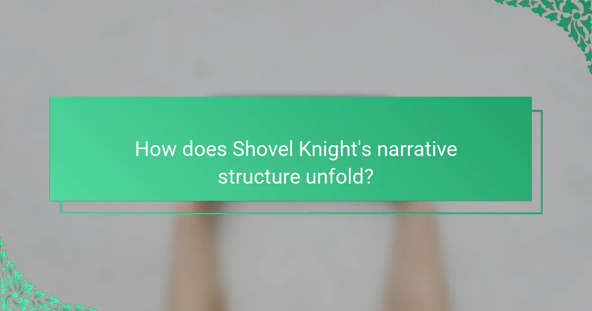 How does Shovel Knight's narrative structure unfold?