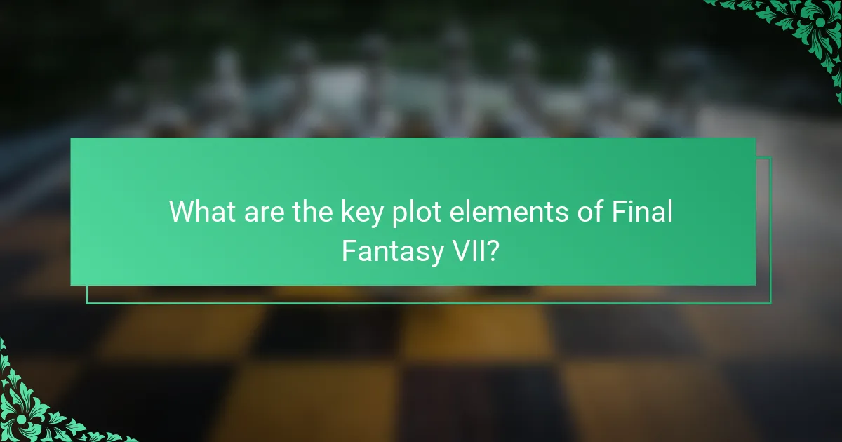 What are the key plot elements of Final Fantasy VII?