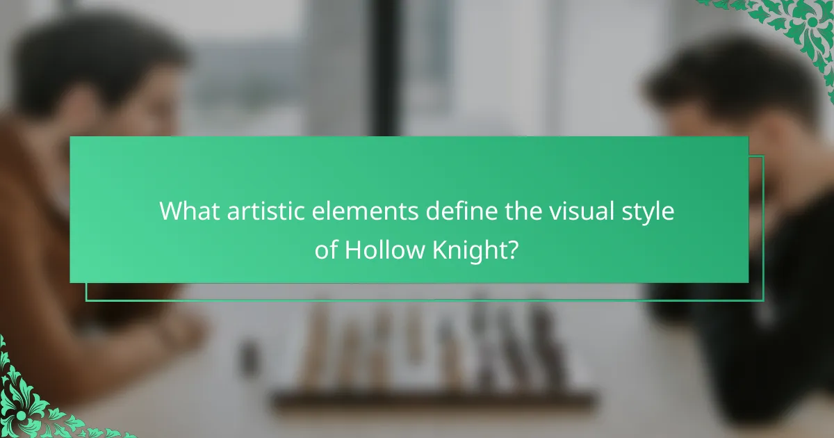 What artistic elements define the visual style of Hollow Knight?