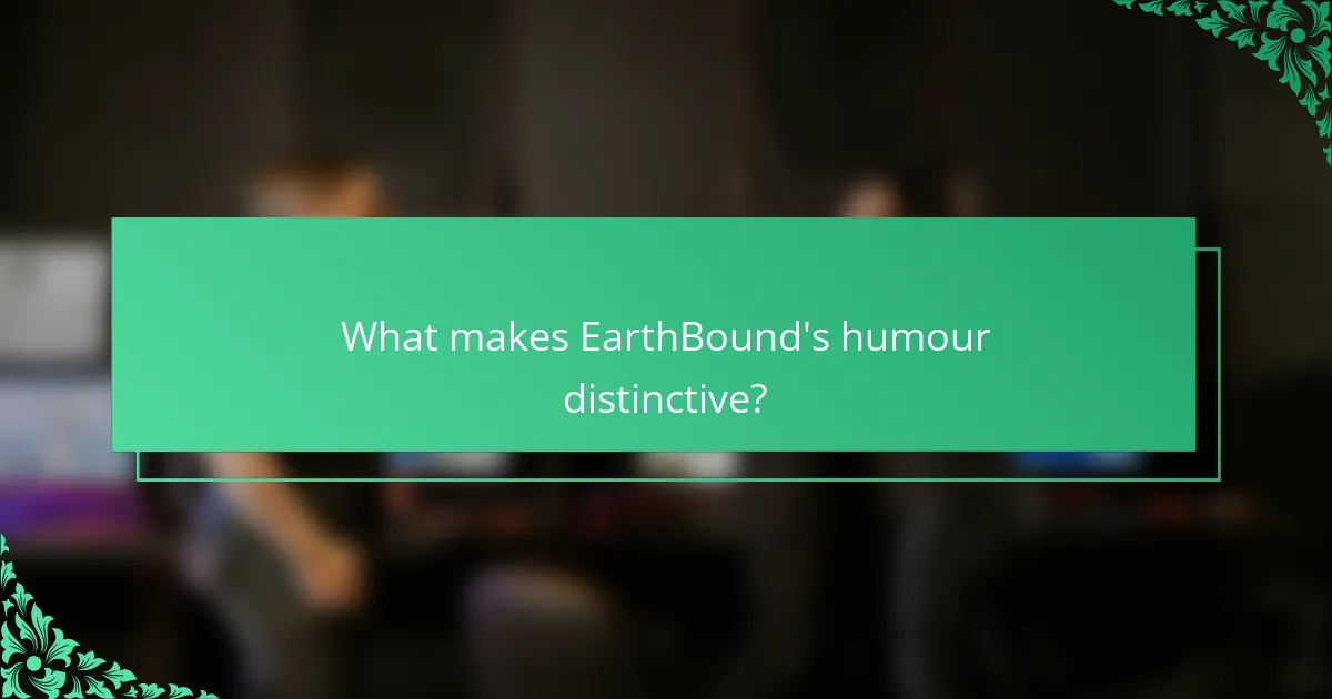 What makes EarthBound's humour distinctive?
